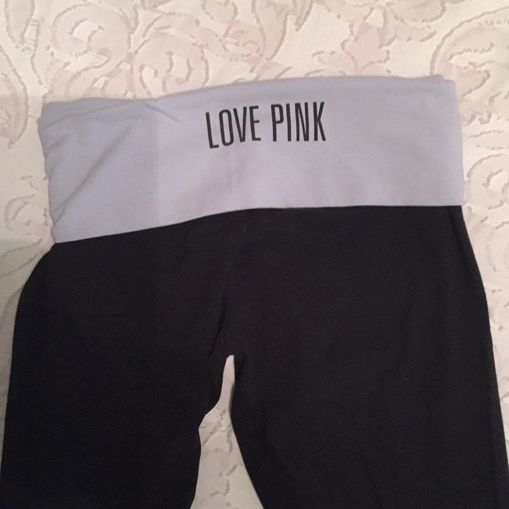 PINK Victoria's Secret Black and Gray Leggings